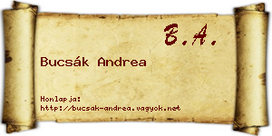 Bucsák Andrea névjegykártya